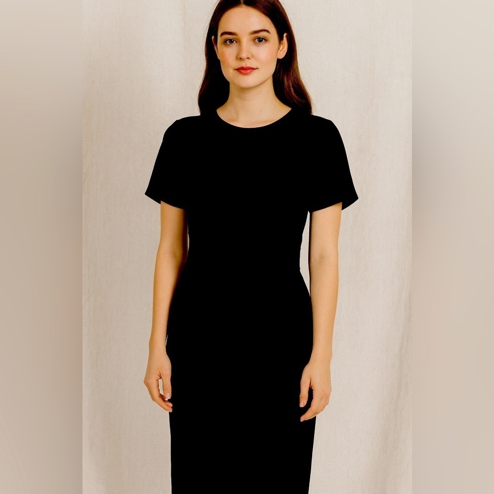 Kathie Lee Collection Black Midi Dress